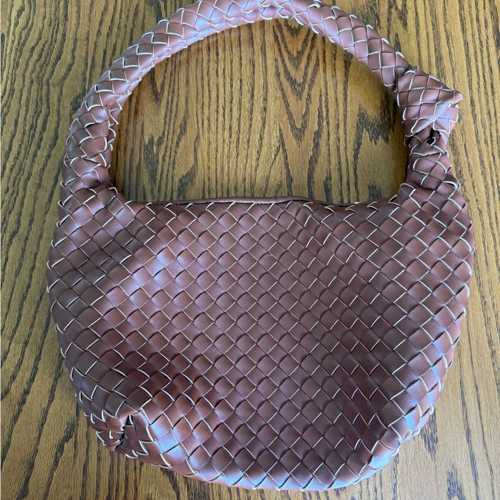 a new day Brown Woven Shoulder Bag